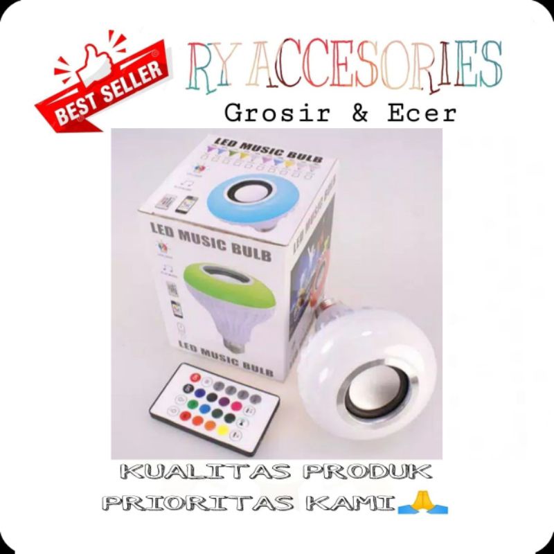 RY - LAMPU SPEAKER / SPEAKER LAMPU WARNA WARNI DENGAN REMOT LAMPU BT LAMPU BOHLAM Bohlam Speaker Mus