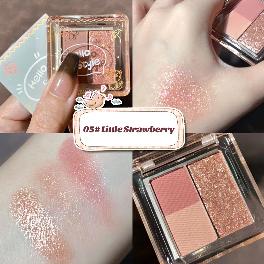 Eyeshadow Matte Glitter Nude Look Korea Tahan Lama Pigmented Mata