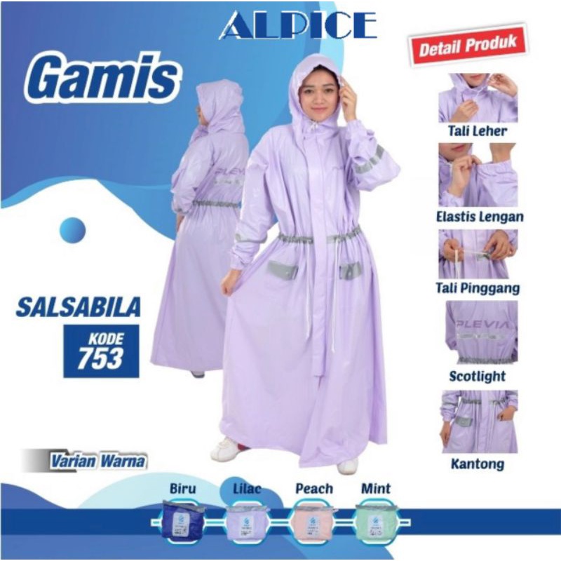 JAS HUJAN WANITA HIJAB JAS HUJAN GAMIS BAHAN TEBAL