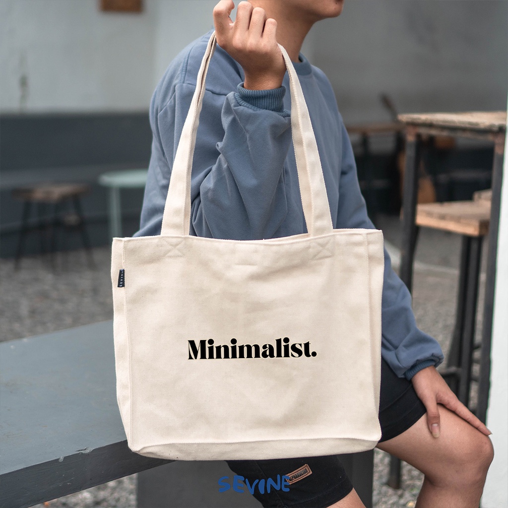 Sevine Totebag Kanvas Daisy Tas Wanita Tote Bag Dengan Kantong Laptop Kuliah Sekolah Kerja Quotes Aesthetic - KL