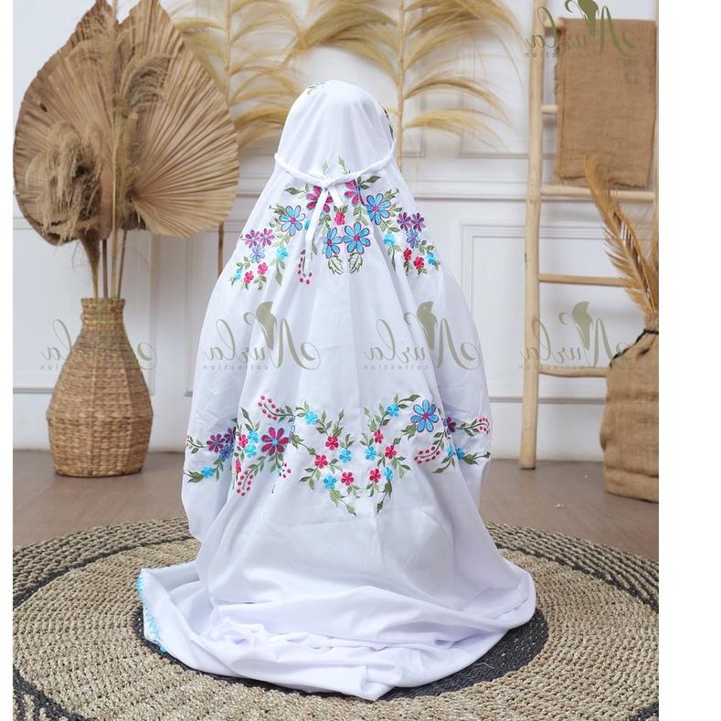 Mukena Mukenah Rukoh Rukuh Langsungan Terusan Santri Lajuran Katun Jepang Mutiara Santriwati Renda P