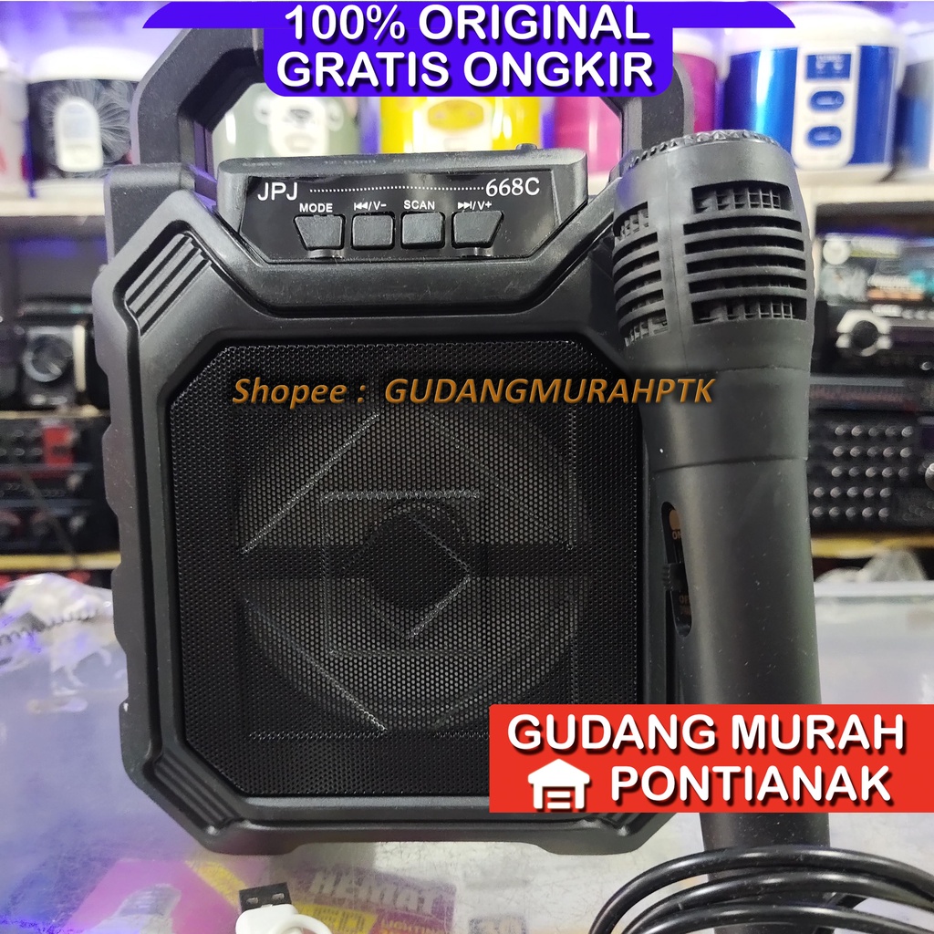 Speaker Bluetooth Portable Bonus Mic 1 buah dan Tali Mic 1 buah Pengeras Suara Suara Nyaring dan bersih