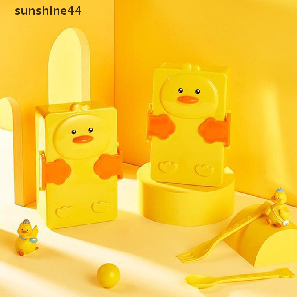 Sunshine Kotak Makan Bento Desain Kartun Bebek Untuk Anak Sekolah