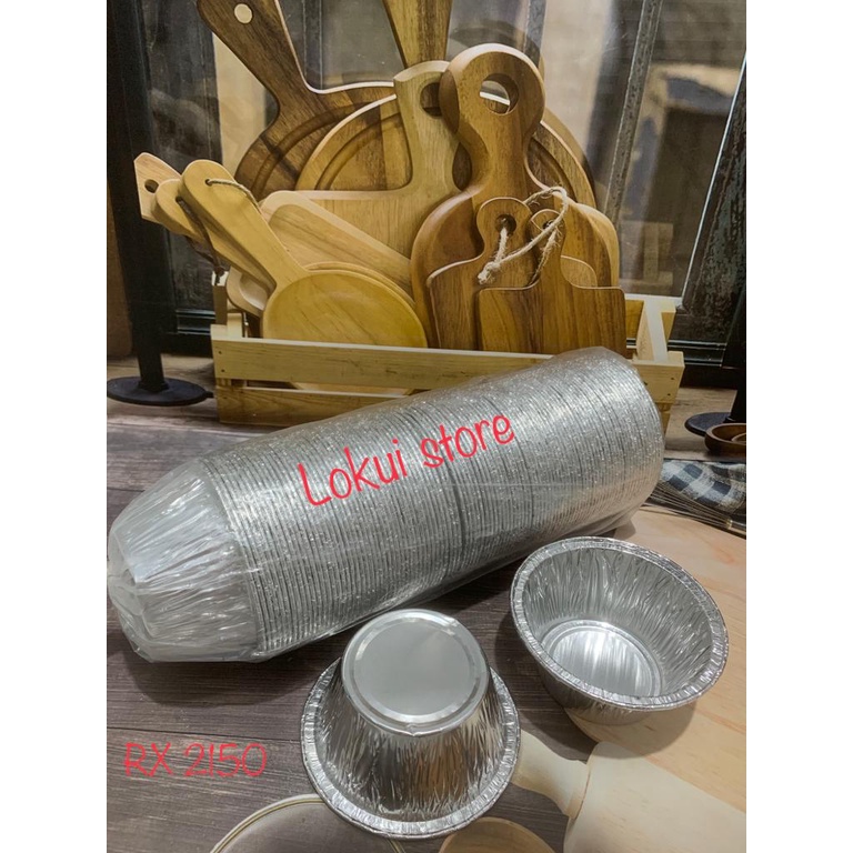 WADAH ALUMINIUM MODEL CUP RX-2150 - ALUMINIUM FOIL BULAT RX 2150 VOLUME 150ML