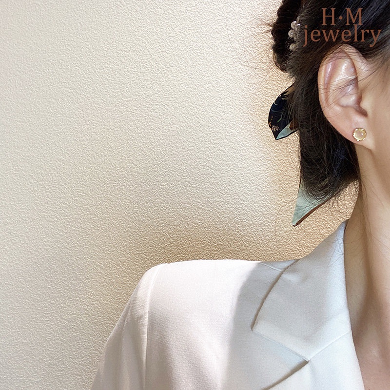 Anting Tusuk Batu Opal Kecil High-End Untuk Wanita 2022