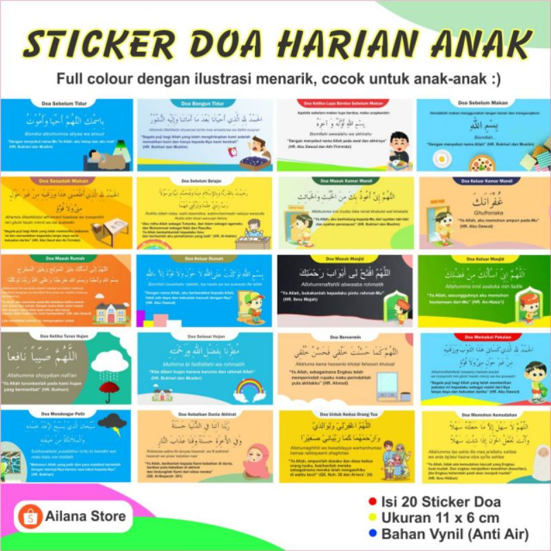 

STIKER DOA HARIAN ISI 20 PCS