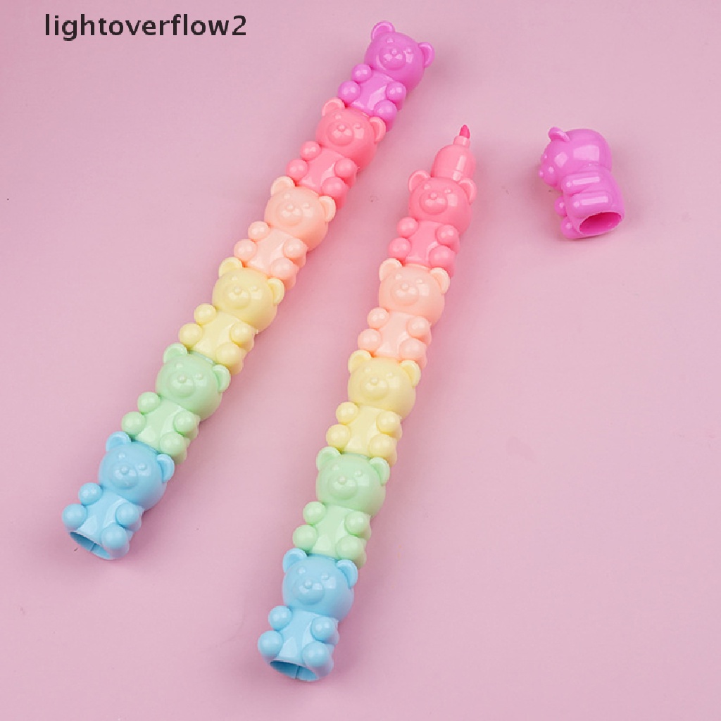 (lightoverflow2) Spidol 5 Warna Fluorescent Untuk Menggambar / Menulis