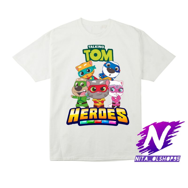 talking tom friends kaos anak my talking tom friends game heroes baju kucing tom and friends