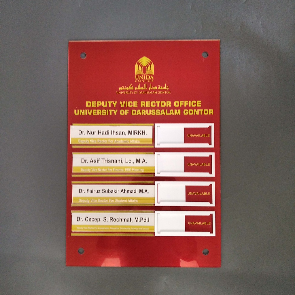 

Akrilik custom Informasi Dokter, Informasi Sekolah, Papan Akrilik Jadwal Guru, Papan Daftar Hadir