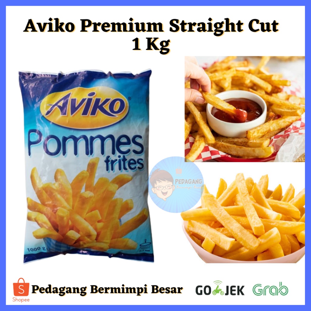 Aviko Premium Straight Cut 1 Kg / French Fries / Kentang Goreng/ Kentang Crispy Cruncny/ Kentang Straight 1kg