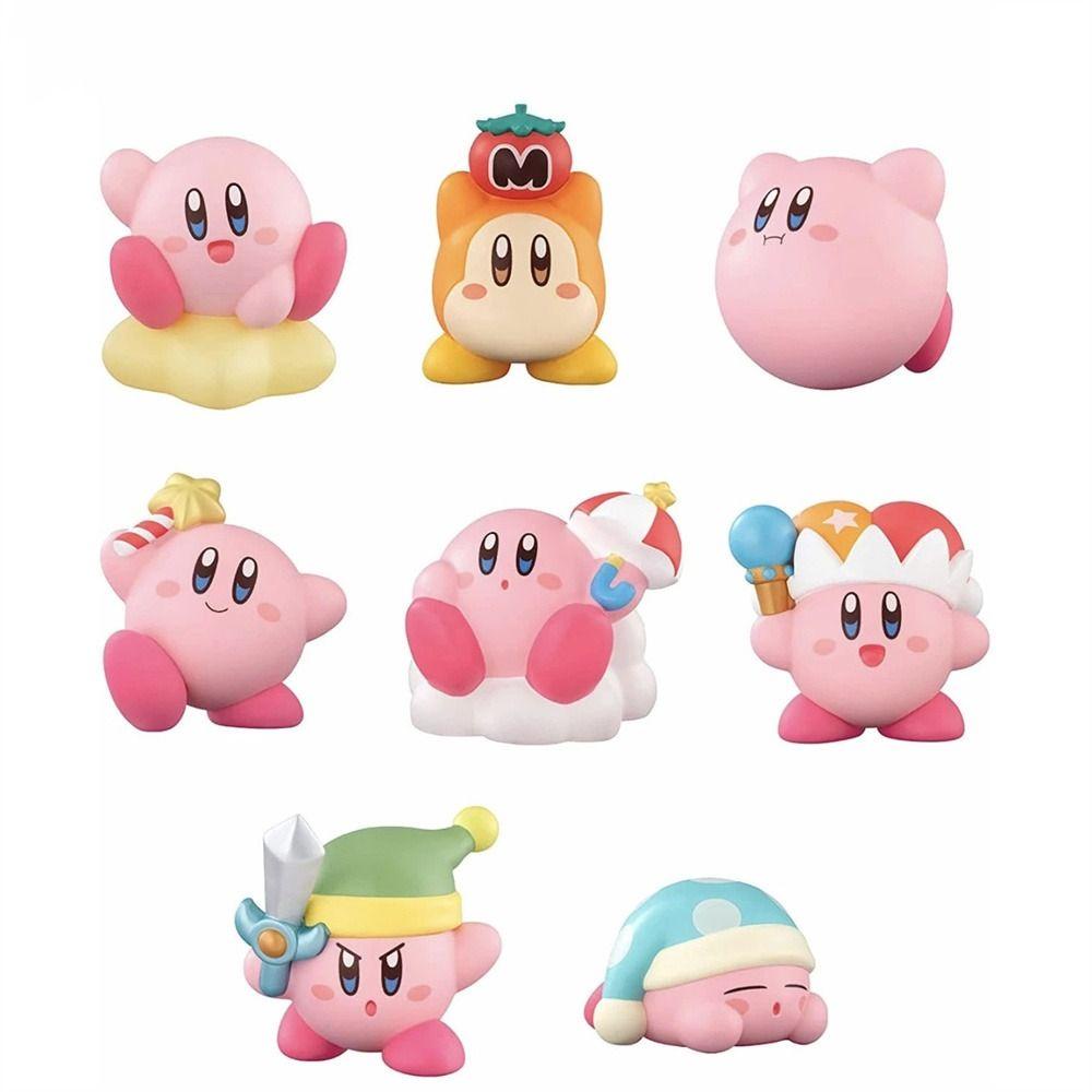 Needway  Kirby Figure Hadiah Natal Mini Pink Waddle Dee Collection Kartun Anime Figure