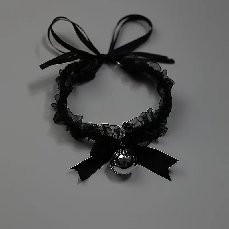 Women Gothic Lace Choker With Bell 8371