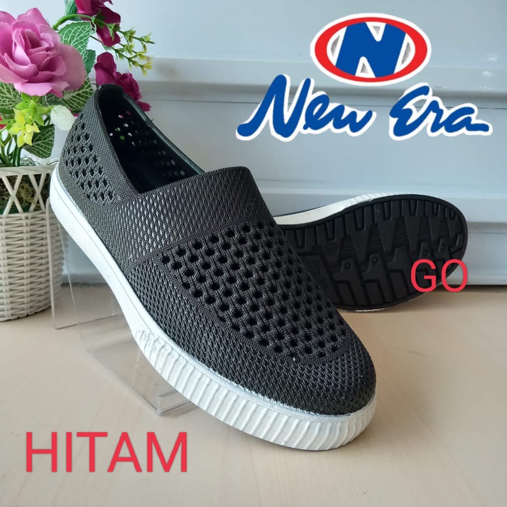 gof NEW ERA LB 12011 Sepatu Slip On Wanita Karet Terbaru Original Murah Sepatu Cewek Termurah