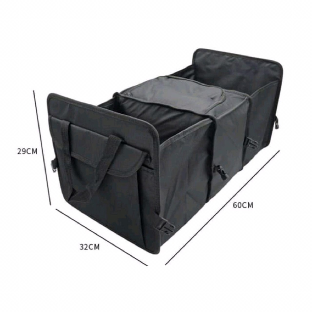 [X349] Car Boot Trunk Organizer Tas Penyimpanan Bagasi Mobil HITAM