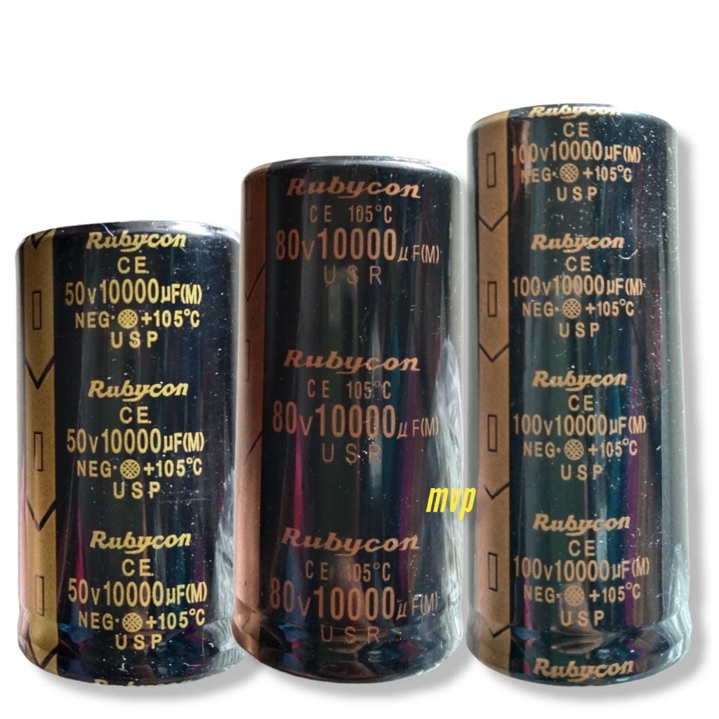 Elco Rubycon HITAM 50v 80v 100v 10000uF  Elco rubycon hitam
