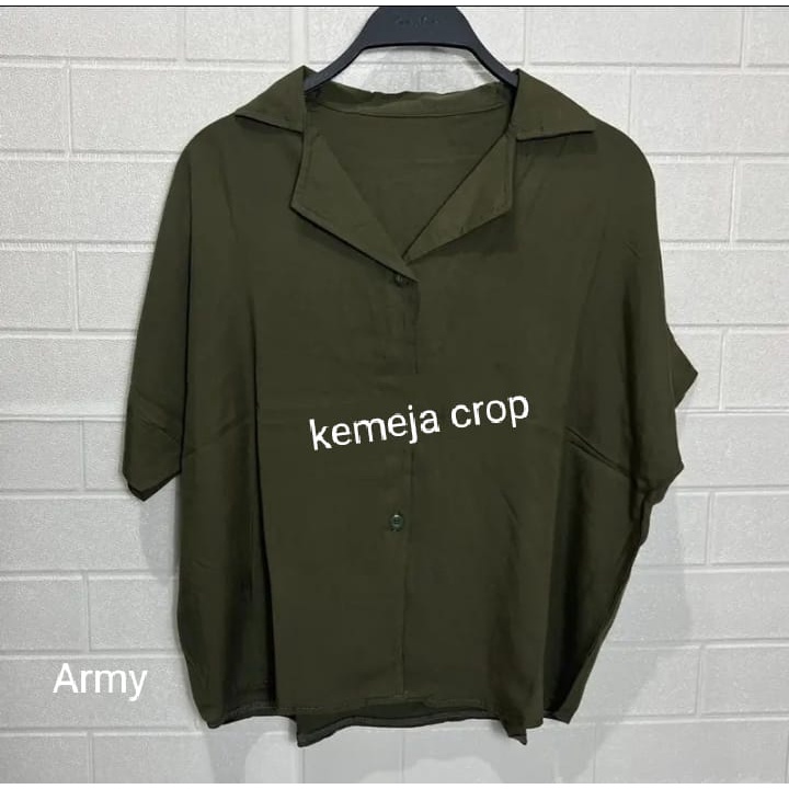 KEMEJA CROP PENDEK WANITA/KEMEJA POLOS PENDEK WANITA TERBARU