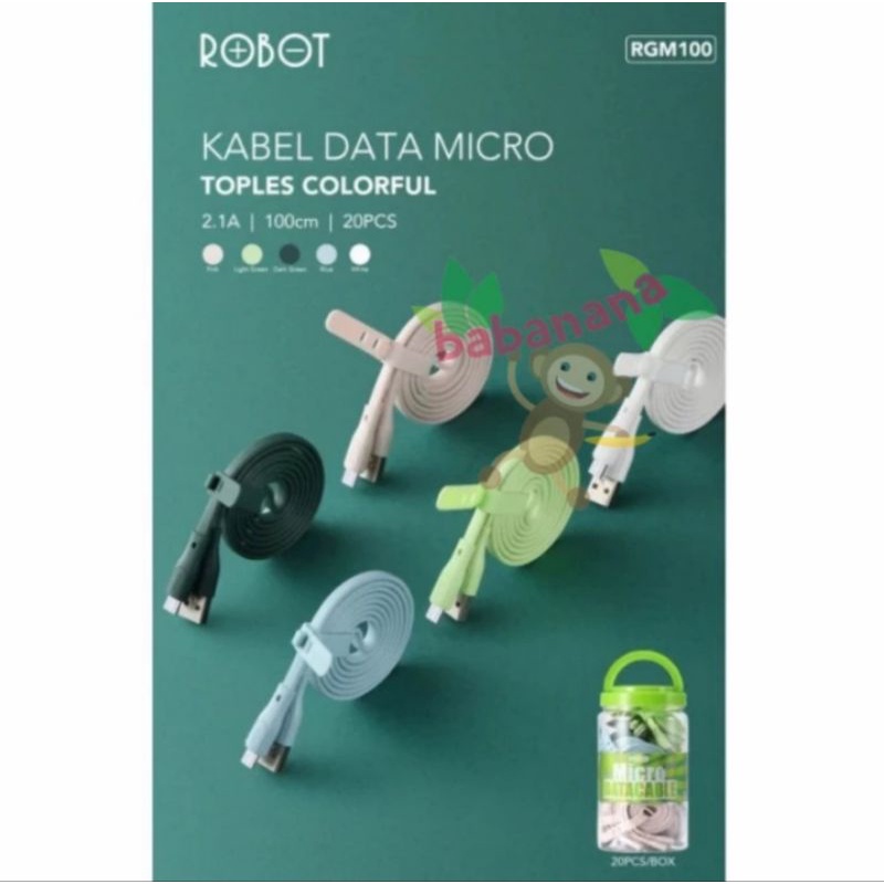 Robot usb to micro usb kabel charger casan smartphone hp 100cm