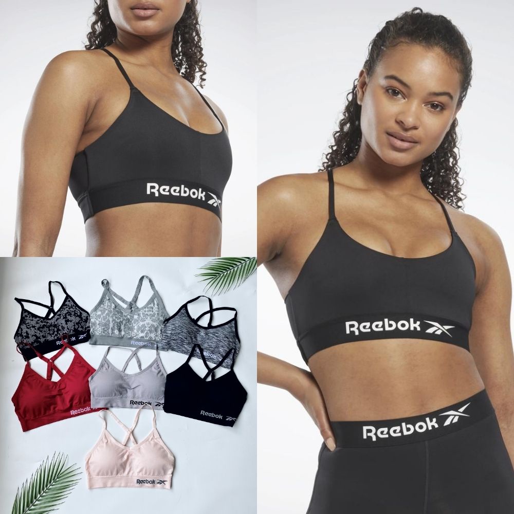 Reebok Lux Racer Padded Colorblock Bra XL Grout