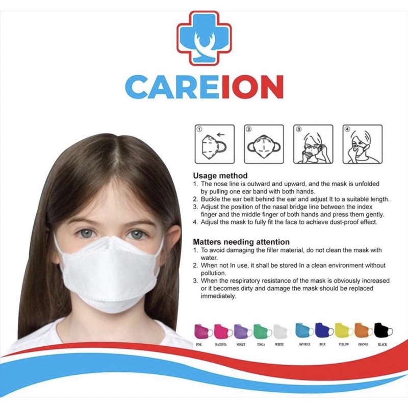 Masker KF94 Careion Anak 4ply isi 10 pcs