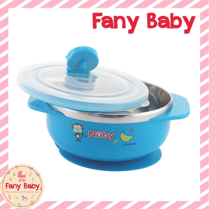 NUBY STAINLESS STEEL SUCTION BOWL 250ML