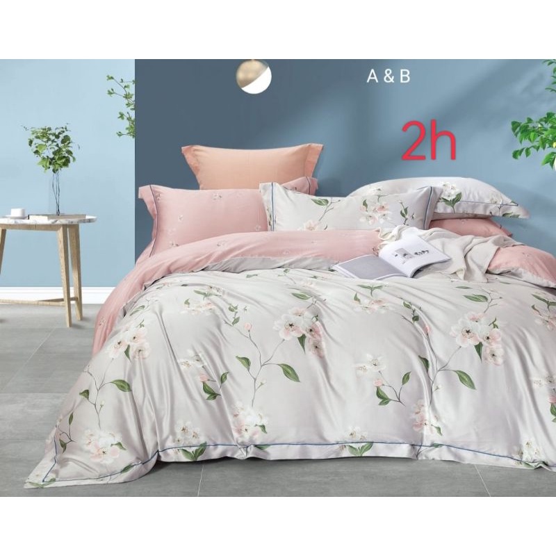 (2)BYAK MOTIF!SPREI SUTRA ORGANIK SERAT BAMBOO ORIGINAL SUTRA ASLI