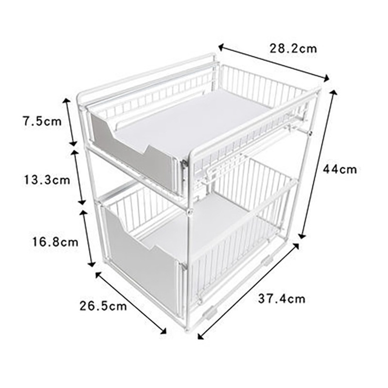 Rak Dapur Serbaguna Keranjang Laci Tarik Geser Dapur Organizer MB1012