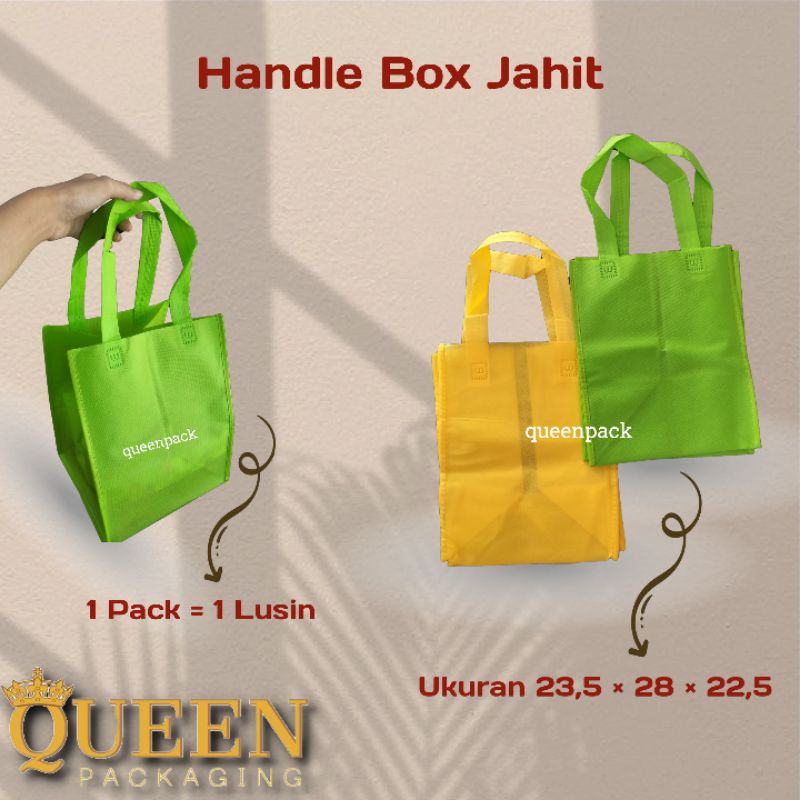 

Tas Handle Box Jahit 23,5 X 28 X 22