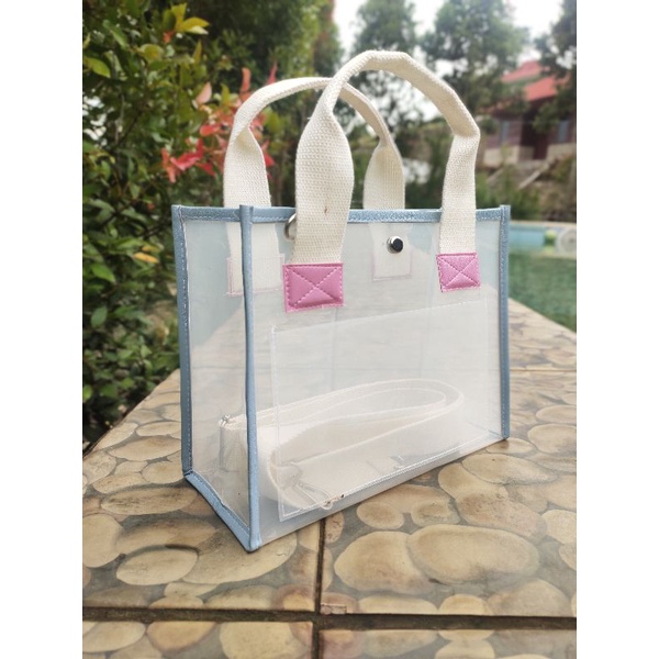 tas mika pvc Jelly / Cosmetik Arini