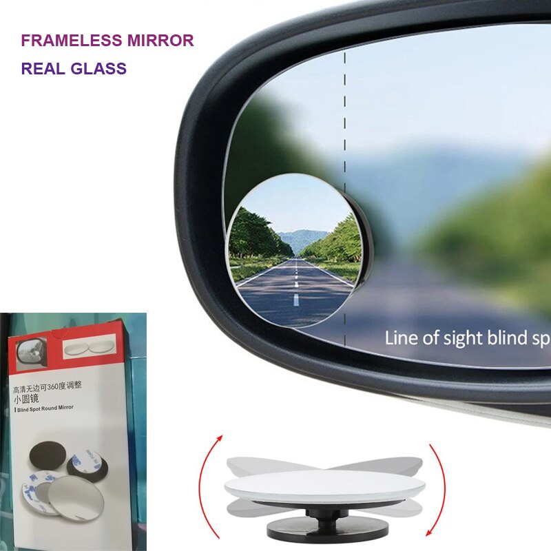 Kaca Spion Tambahan Tempel Bulat Cembung Convex Blind Spot Wide Mirror