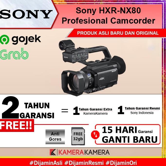 [ Promo ] Sony Hxr-Nx80 Profesional Camcorder Nxcam 4K Nx 80 Fast Hybrid Af - Drone Kamera Dan Akses