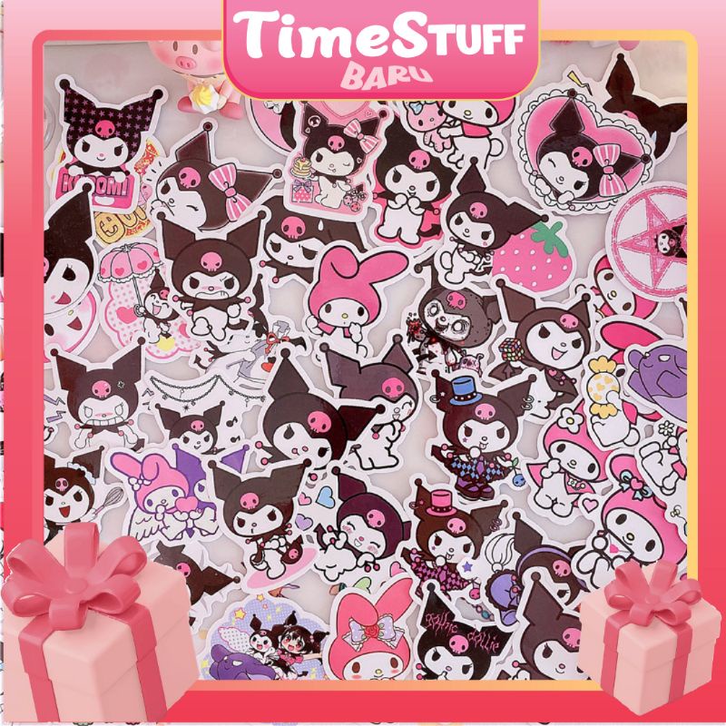

[TSB] 40PCS Kuromi & My melody stickers waterproof dekorasi catatan lucu