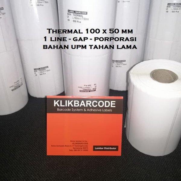 

Jual 100 X 50 Mm - Direct Thermal Barcode Label - Isi 500 Pcs Sticker