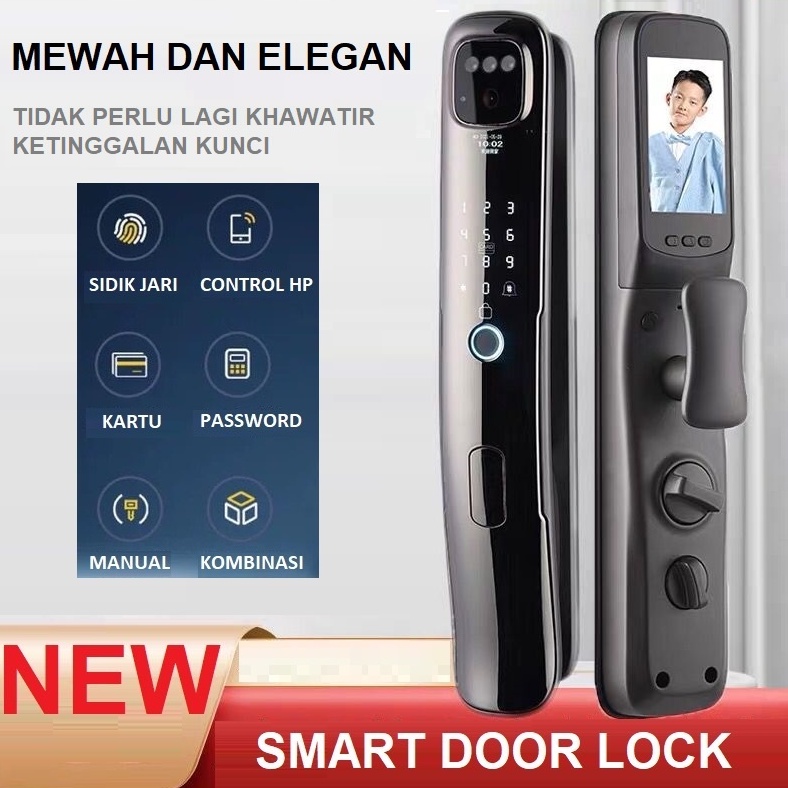 KUNCI SIDIK JARI / KUNCI OTOMATIS / Smart Door Lock Fingerprint / Kunci Pintu Digital