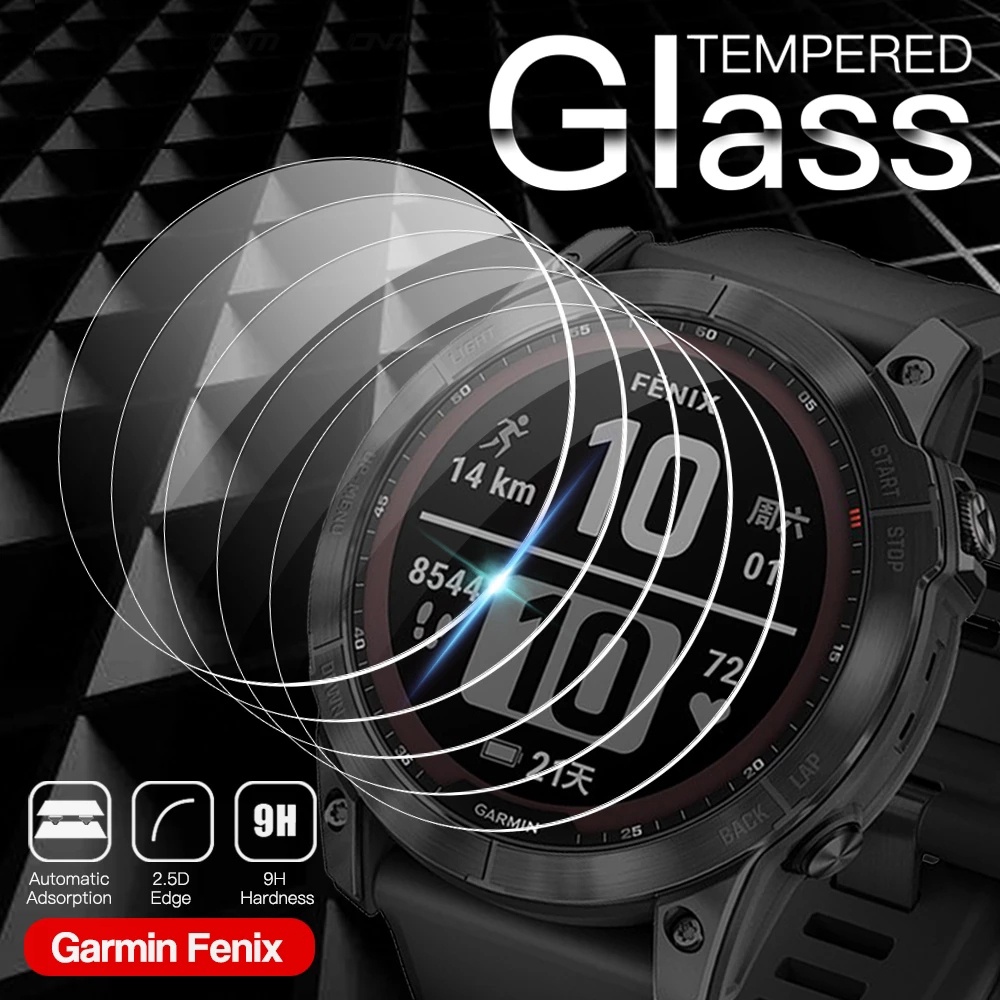 Pelindung Layar Tempered Glass Full Curved HD Anti Gores / Ledakan Kompatibel Garmin Fenix