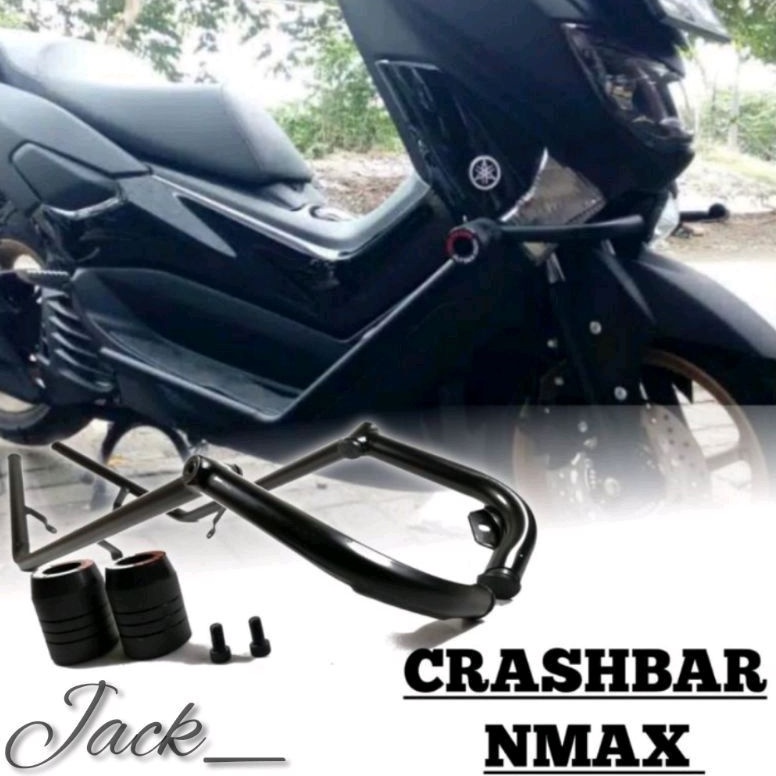 Crashbar Yamaha NMAX Old dan NMAX New 2020-2024, Tubular N-MAX plus Jalu Slider pelindung body prote