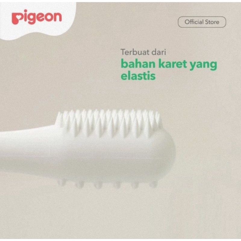 Pigeon Training Toothbrush Lesson 1 (Usia 6-8 Bulan) - Sikat Gigi Bayi &amp; Anak