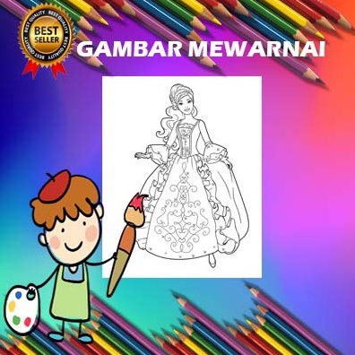 Gambar Sketsa Mewarnai / Barbie / Part 1 / Gambar Sketsa / Gambar mewarnai / Kertas Gambar Mewarnai 