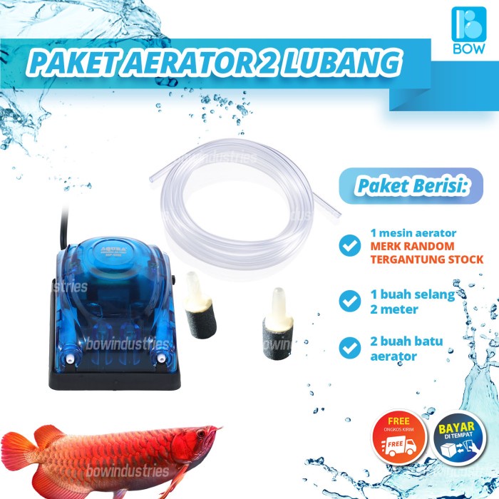 Aerator Aerator Aquarium 2 Lubang Airator Aquarium Aerator Aquarium Aerator ac dc PROMO Aerator Bate