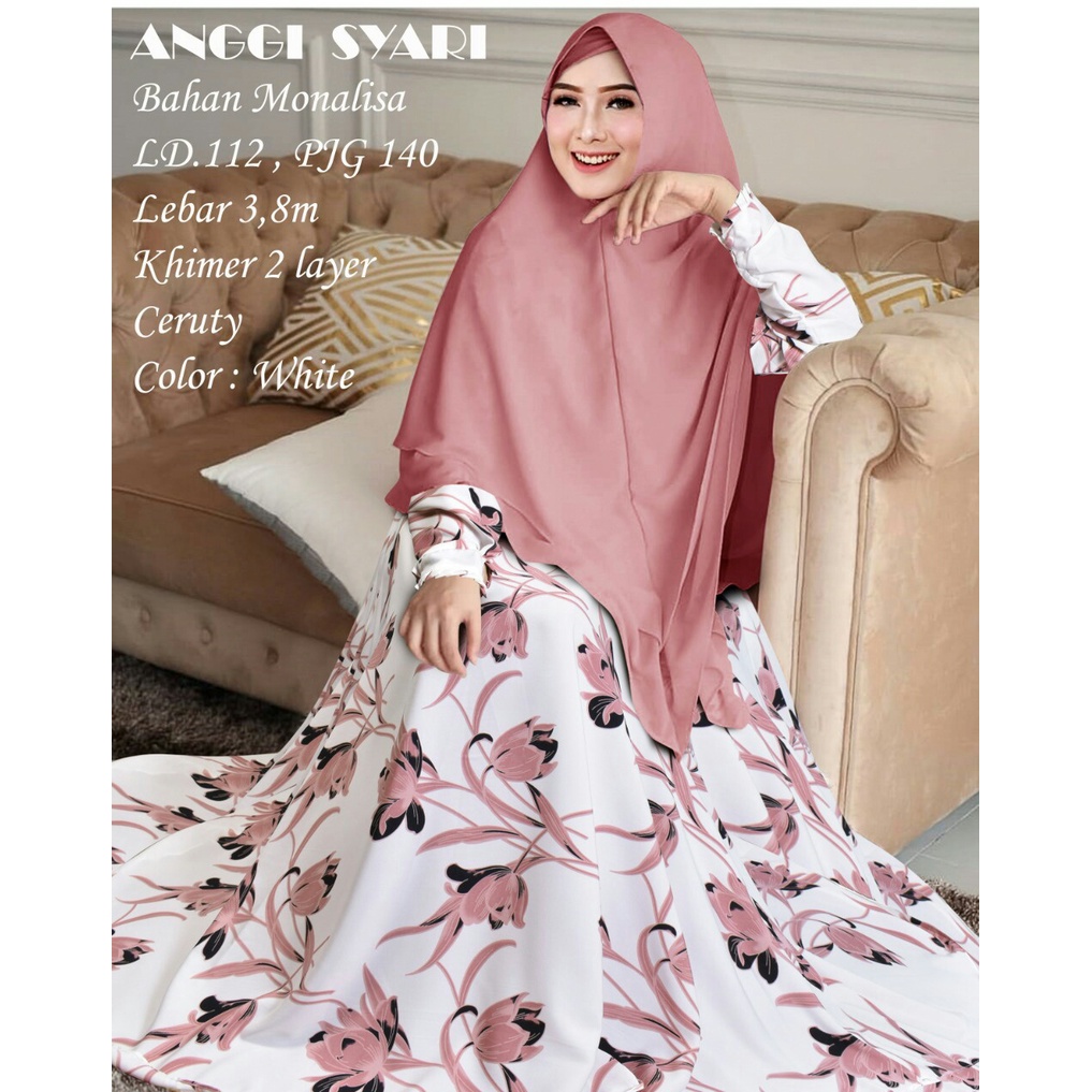 gamis set khimar.arista navy