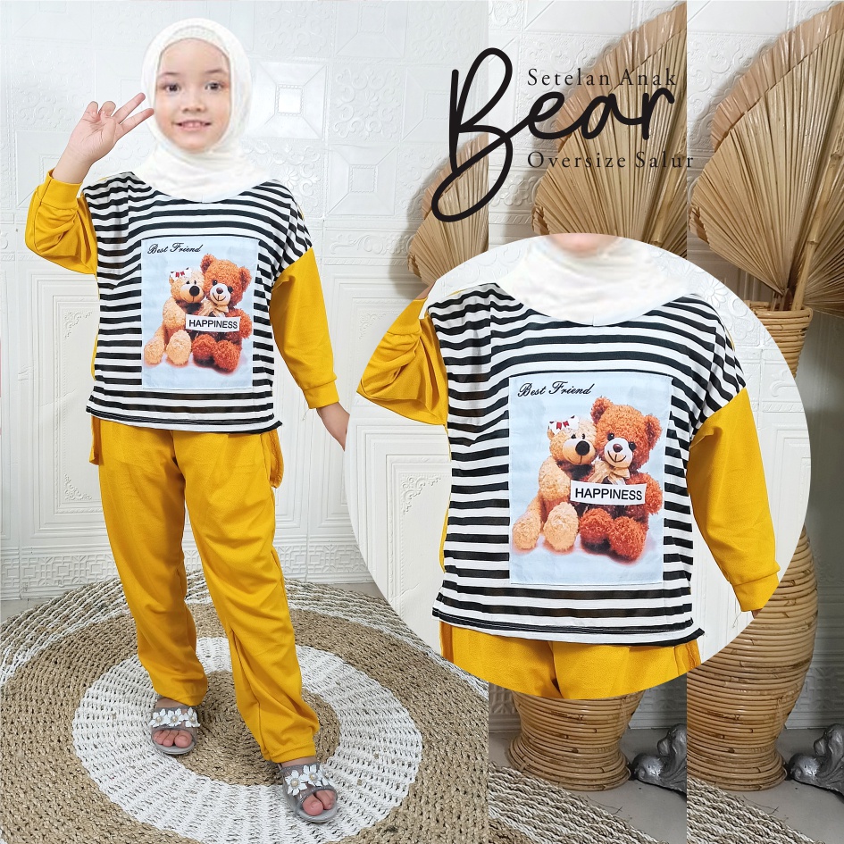 CF Kids Setelan Anak Bear Salur