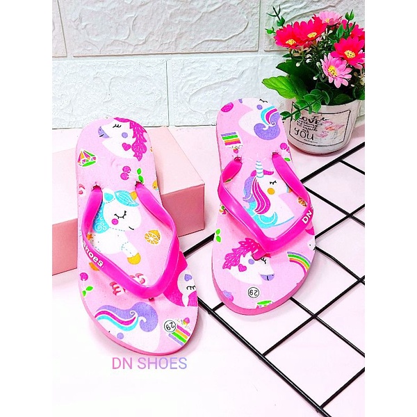 Sandal Jepit Anak Perempuan Uniqorn Pink Cute