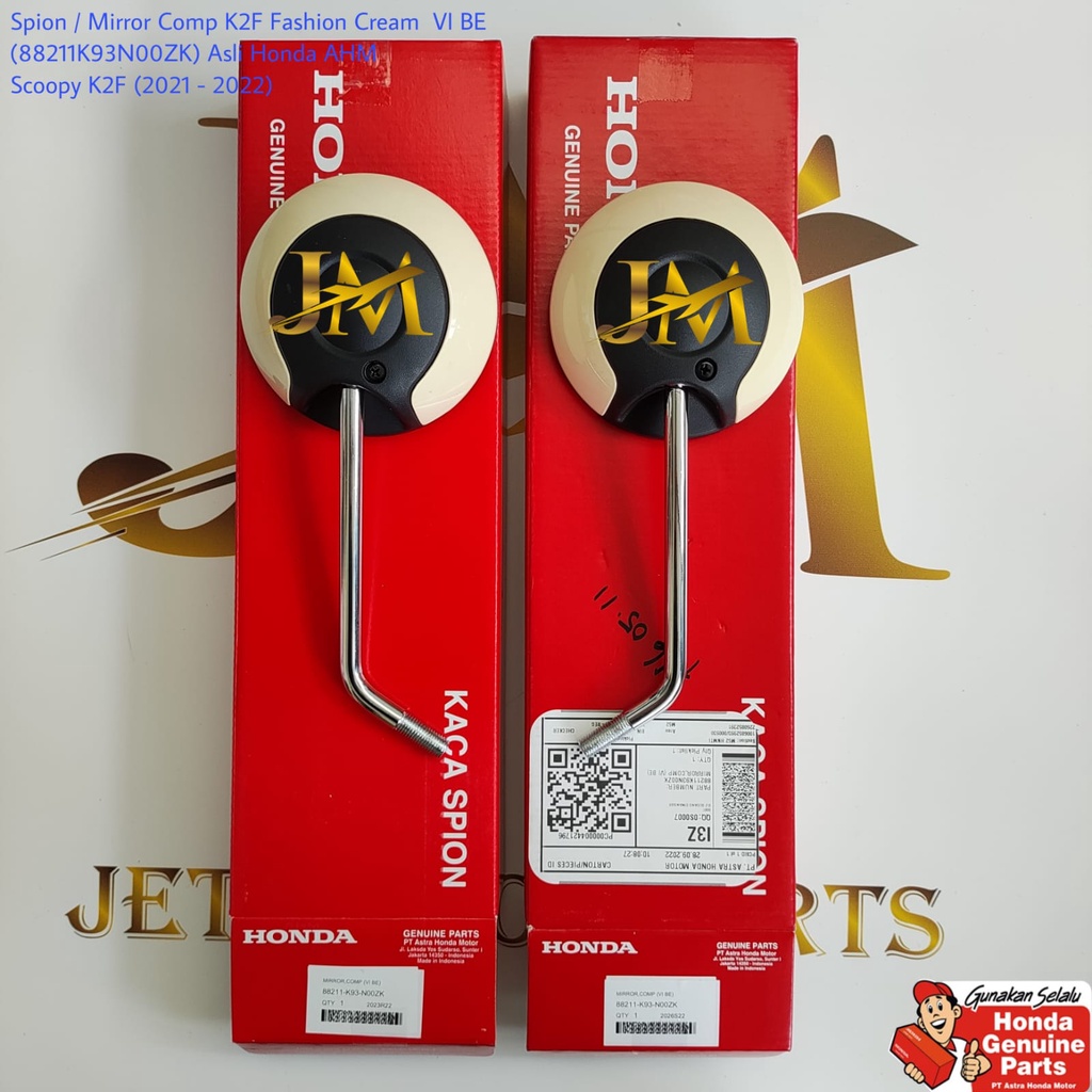 Kaca Spion Mirror Comp  Scoopy  K2F 2021 - 2022 Fashion Cream Asli atau Ori Honda AHM 88211K93N00ZK 
