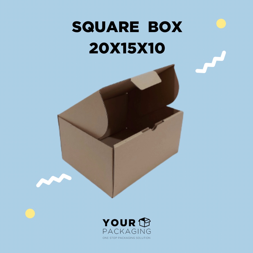 

SQUARE BOX 20x15x10 / KARDUS PACKING BAJU / KEMASAN PACKAGING KARDUS