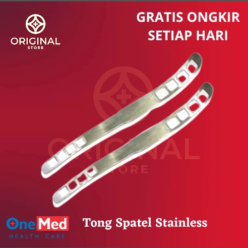 Tong Spatel Stainless Steel Lubang  / Tongue Spatula Lubang OneMed PerPCS