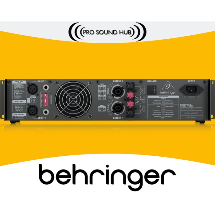 Wtb006 Behringer Ep2000 Ep-2000 Ep 2000-Watt Stereo Power Amplifier 2 Channel Original