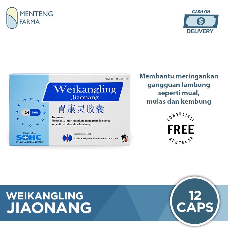 Weikangling Jiaonang - Obat Sakit Maag, Radang Lambung, Tukak Lambung