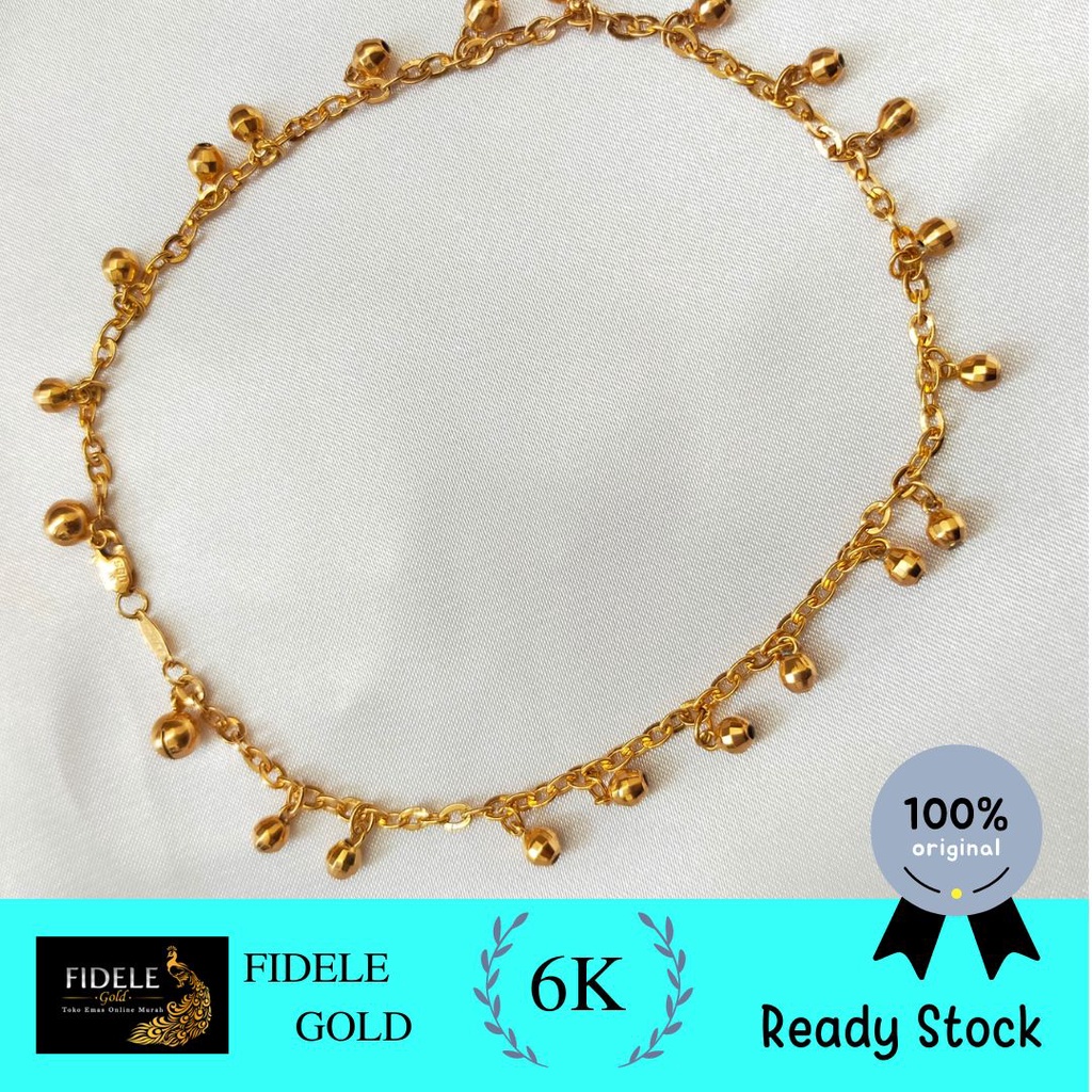 Gelang Kaki Mainan Gelang Kaki Bola Fashion Gelang Kaki Emas muda 300