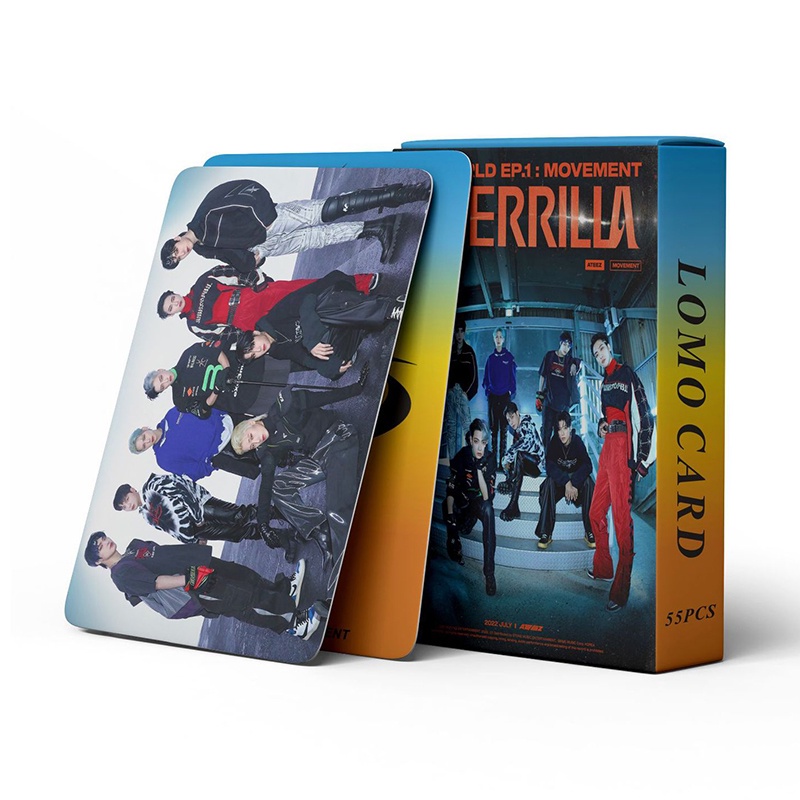 55pcs / Kotak Kartu Pos LOMO Foto ATEEZ 2022 WORLD EP.1
