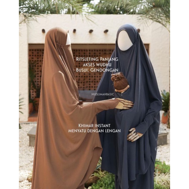 Naima FK Instant by Muslimah Basic PRELOVED JETBLACK Size M‼️