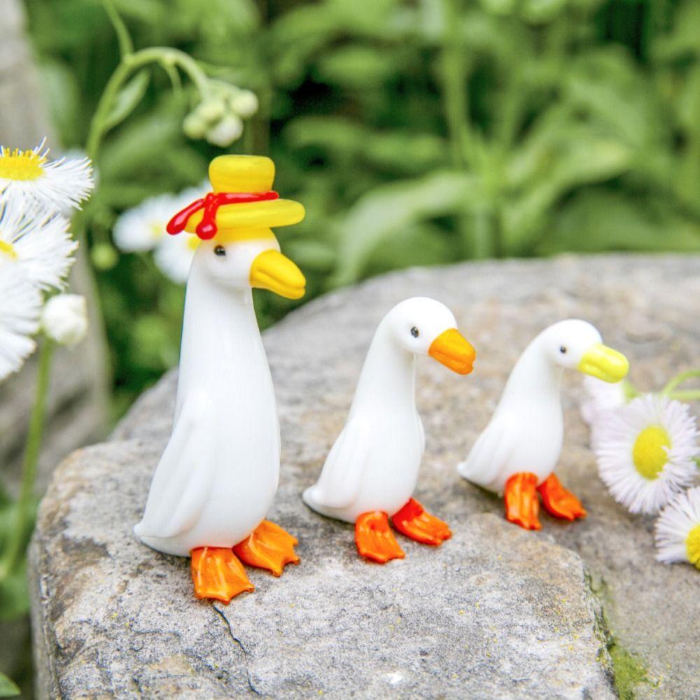 Patung Angsa Agustina 1pcs Kreatif Lucu Bonsai Dekorasi Mainan Anak Model Angsa Kecil